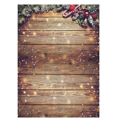 6 dimensiuni fundal fotografie de Crăciun fulg de zăpadă sclipici perete din lemn vinil pânză fundal foto studio acasă petrecere decor recuzită