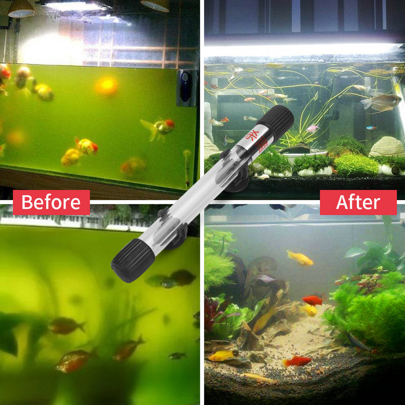 Merülő UV sterilizáló lámpa fény ultraibolya szűrős vízálló víztisztító akváriumi tóhoz Coral Fish Tank 5w/7w/9w/11w