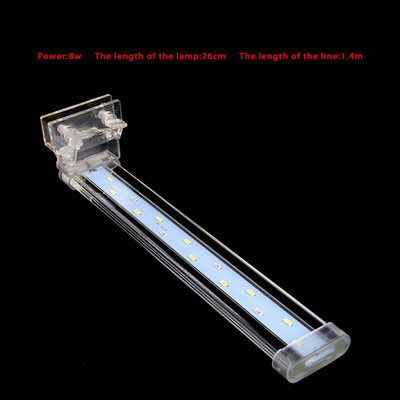 Akváriumi halak akvárium LED-es csíptetős lámpa 8/12/16/26cm bár merülő vízálló csíptetős lámpa EU csatlakozó