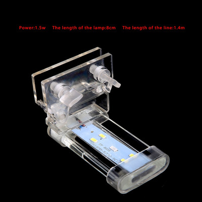 Akváriumi halak akvárium LED-es csíptetős lámpa 8/12/16/26cm bár merülő vízálló csíptetős lámpa EU csatlakozó