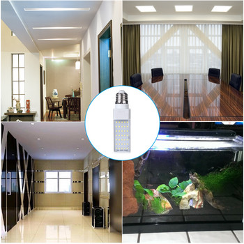 UEETEK 7W E27 LED енергоспестяваща лампа, подходяща за всички аквариуми с рибки и кутии за рибки (бяла)