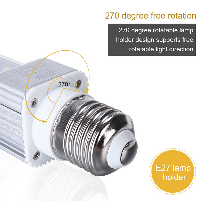 UEETEK 7W E27 LED enerģijas taupīšanas spuldze, kas piemērota visiem Fish Pod un Fish Box akvārijiem (balta)