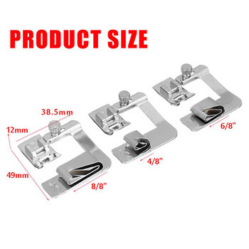 1 / 3 бр. Крачета за притискане на крака, навити подгъви Крачета за битова шевна машина 4/8 8/8 6/8 за шевна машина с ниска дръжка