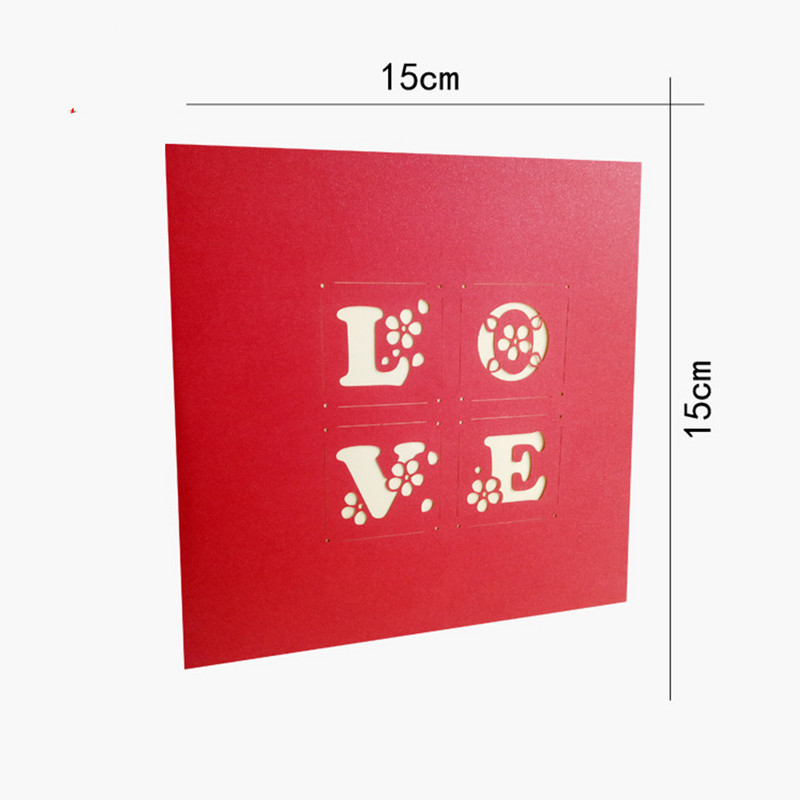 3D iššokantis meilės atvirukas širdies atvirukas su voku jubiliejaus sveikinimo atvirukai Vestuvių atvirukai Valentino dienos atvirukai