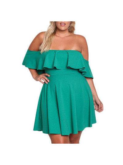 Egyvonalas nyakú, nagy szexi, háttámla nélküli molett női ruha partiruha