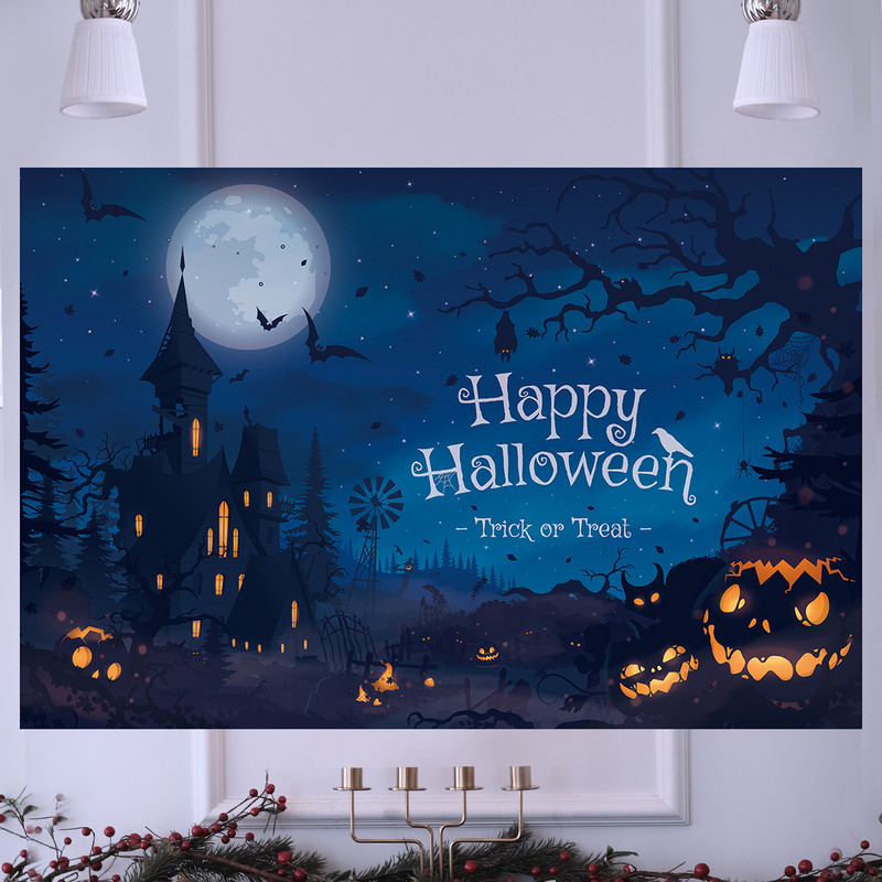 Halloweeni taustad öö täiskuu sünge metsa surnuaia fotograafia taust jube kalmistu õudne peofoto taust