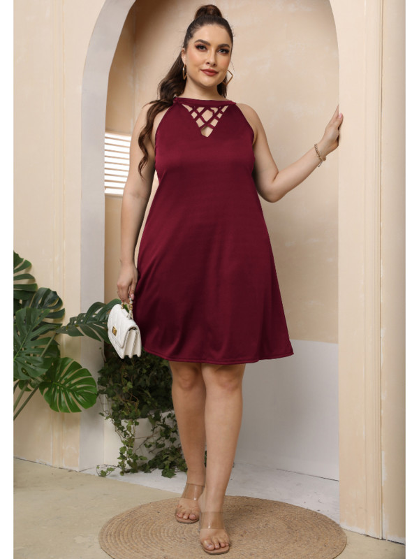 Rochie de damă ajurata cu floare arse rochie neregulată fustă A-line rochie sexy plus rochie de petrecere