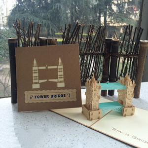 Uznirstoša panorāmas rata dāvanu kartīte 3D apsveikuma kartīte dzimšanas dienā māmiņām Tēva dienas izlaiduma kāzu jubilejas kartīte