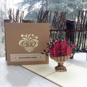 Uznirstoša panorāmas rata dāvanu kartīte 3D apsveikuma kartīte dzimšanas dienā māmiņām Tēva dienas izlaiduma kāzu jubilejas kartīte