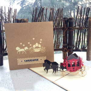 Uznirstoša panorāmas rata dāvanu kartīte 3D apsveikuma kartīte dzimšanas dienā māmiņām Tēva dienas izlaiduma kāzu jubilejas kartīte