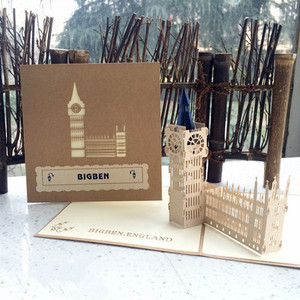 Uznirstoša panorāmas rata dāvanu kartīte 3D apsveikuma kartīte dzimšanas dienā māmiņām Tēva dienas izlaiduma kāzu jubilejas kartīte