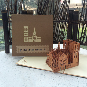 Uznirstoša panorāmas rata dāvanu kartīte 3D apsveikuma kartīte dzimšanas dienā māmiņām Tēva dienas izlaiduma kāzu jubilejas kartīte