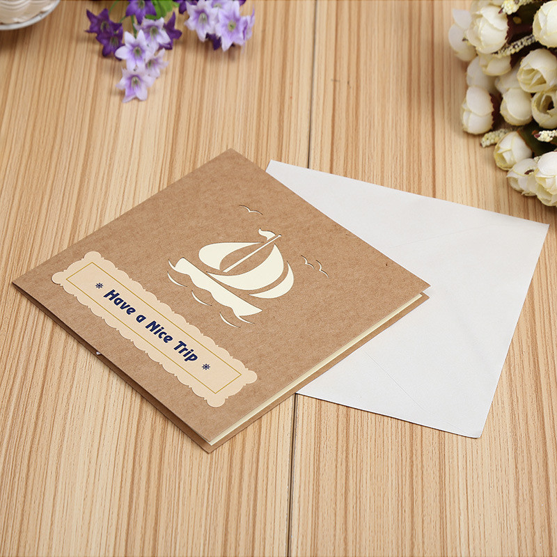 Uznirstoša panorāmas rata dāvanu kartīte 3D apsveikuma kartīte dzimšanas dienā māmiņām Tēva dienas izlaiduma kāzu jubilejas kartīte