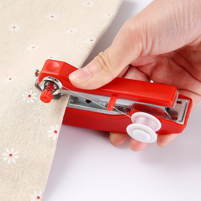 Φορητή ραπτομηχανή Μίνι εγχειρίδιο Handy Needlework Cordless Tools Stitch Sew Clothes Fabric Ηλεκτρική Ραπτομηχανή Οικιακά