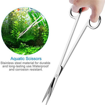 Aquarium Tank Aquascaping Tools Aquarium Scissor Teezers Tool από ανοξείδωτο ατσάλι Σετ υδρόβια φυτά για συντήρηση ενυδρείου