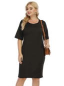 Pillangó áttört égő molett női póló rövid ujjú szoknya egyszerű ruha molett ruhák