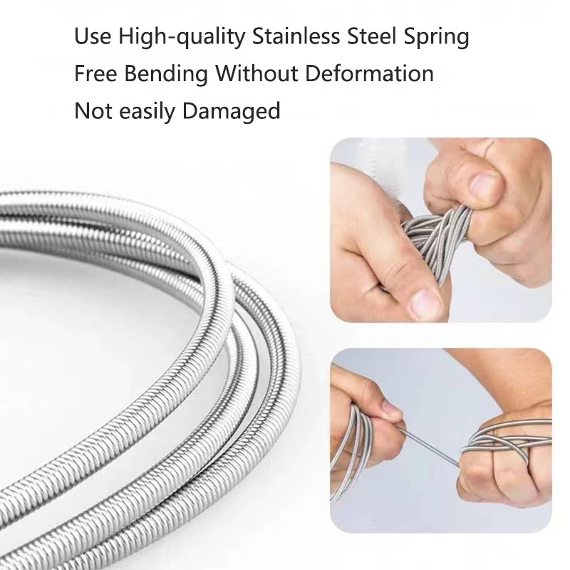 Akváriumi csőtisztító kefe akváriumtisztító cső rozsdamentes acél vízszűrő levegőcső rugalmas kétvégű tömlőtartozékok