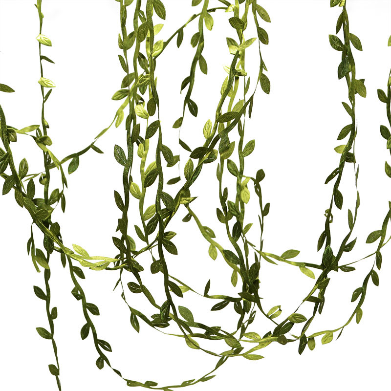 Frunze artificiale verzi artificiale în formă de frunze de mătase de 10 metri pentru decorarea nunții DIY coroană cadou Scrapbooking Artizanat Floare falsă