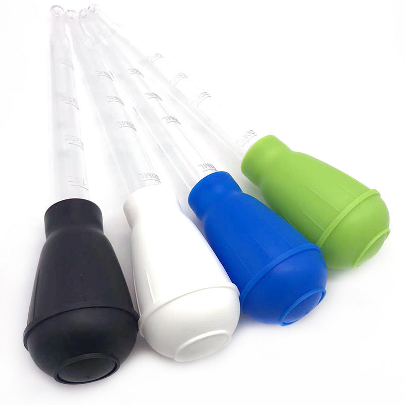 Instrument de curățare a acvariului de 30 ml, pipetă, rezervor de pește, pompă cu sifon, schimbător de apă, accesorii pentru acvariu, cu tub de prelungire, patru culori