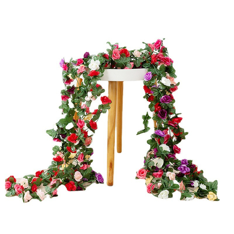 2,5 millió rózsa művirág esküvői koszorú fehér otthoni szoba dekoráció tavaszi ősz kerti ív dekoráció barkács hamis virágok szőlő