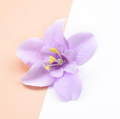 10/20/30 buc. Cap de floare de mătase de orhidee artificială 7,5 cm pentru decorarea casei de nuntă DIY coroană cadou Scrapbooking Artizanat floare falsă