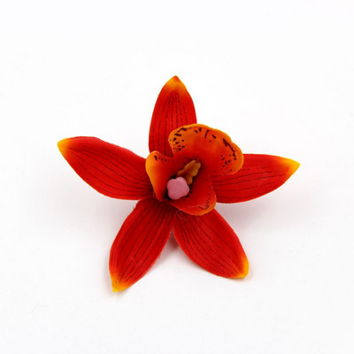 10/20/30 buc. Cap de floare de mătase de orhidee artificială 7,5 cm pentru decorarea casei de nuntă DIY coroană cadou Scrapbooking Artizanat floare falsă