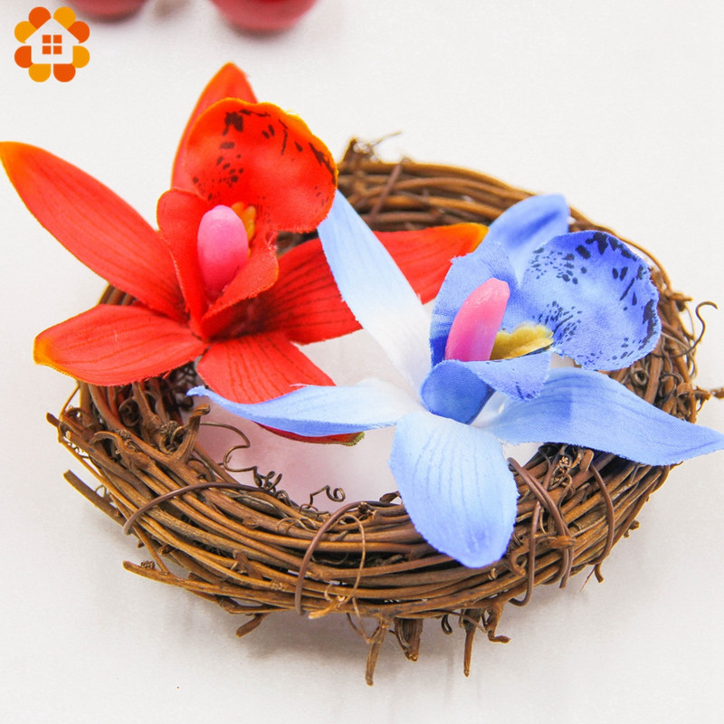 10/20/30 buc. Cap de floare de mătase de orhidee artificială 7,5 cm pentru decorarea casei de nuntă DIY coroană cadou Scrapbooking Artizanat floare falsă