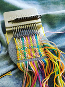 Barkácsolás ruházati varrógép farmer ruhafonó foltozó gép mini szövőszék Mender kézzel készített szövés kötés textil készlet eszközök