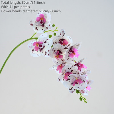 Suured 3D 11/7 peaga PVC kunstlilled Orhidee Phalaenopsis Potitaimed Haljastus Pulmad Lilleseade Kodukaunistus