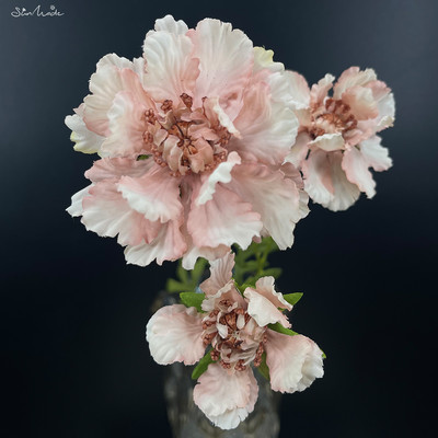 SunMade 1 buc Moara de vant de epocă, flori de mușețel, flori artificiale de mătase, decorare pentru nuntă pentru acasă, flori artificiale, flori verde