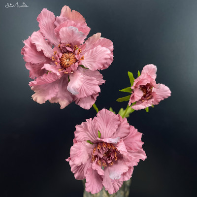 SunMade 1 buc Moara de vant de epocă, flori de mușețel, flori artificiale de mătase, decorare pentru nuntă pentru acasă, flori artificiale, flori verde