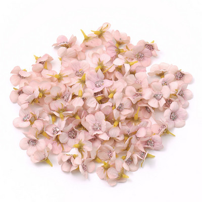 50 gab. Daudzkrāsains margrietiņas ziedu galva Mini zīda mākslīgais zieds kāzu saderināšanās ballītei mājas dekorēšanai DIY Garland galvassega