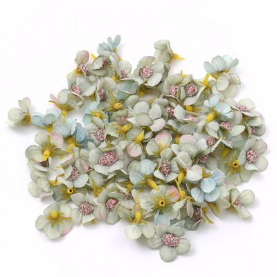 50 gab. Daudzkrāsains margrietiņas ziedu galva Mini zīda mākslīgais zieds kāzu saderināšanās ballītei mājas dekorēšanai DIY Garland galvassega