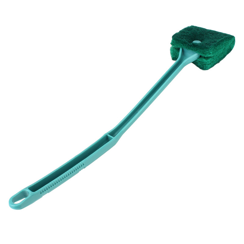 Sūkļa tīrīšanas rīki Peldošs tīrīšanas līdzeklis zivju tvertņu stikla sukas Divpusējas sukas ar garu rokturi Akvārija piederumi