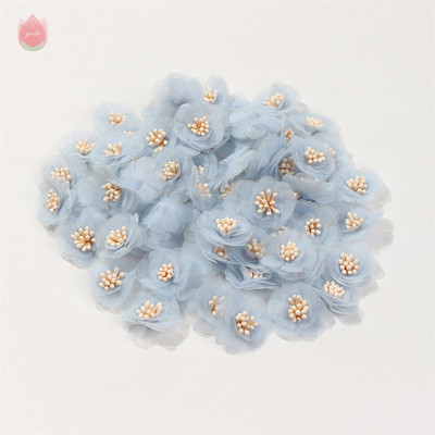 Sifonfonal művirágok, rózsafejek, 2,5 cm-es hamis virágok otthoni dekorációhoz, esküvői partihoz, esküvői dekorációhoz menyasszonyi kiegészítők