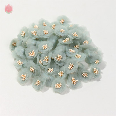 Sifonfonal művirágok, rózsafejek, 2,5 cm-es hamis virágok otthoni dekorációhoz, esküvői partihoz, esküvői dekorációhoz menyasszonyi kiegészítők