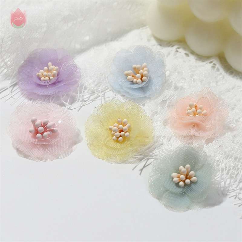 Sifonfonal művirágok, rózsafejek, 2,5 cm-es hamis virágok otthoni dekorációhoz, esküvői partihoz, esküvői dekorációhoz menyasszonyi kiegészítők