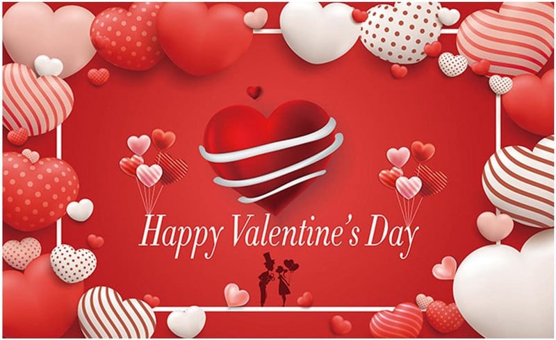 Valentino dienos fonas, išskirtinis Valentino dienos fono audinys, atmosferos išdėstymo reklamjuostė, skirta lauko jubiliejui