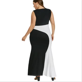 Κέντημα Τριαντάφυλλα Mermaid Plus Size 5XL Φόρεμα Maxi Σέξι Μαύρο Tank V λαιμόκοψη Κομψό Γυναικείο φόρεμα βραδινό φόρεμα