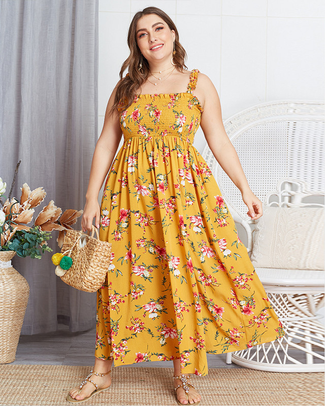 Rochie lungă de vară pentru femei 2021, rochie maxi cu bretele spaghetti sexy, cu gât pătrat, ocazional, rochii de plajă pentru femei, rochii de mărime mare