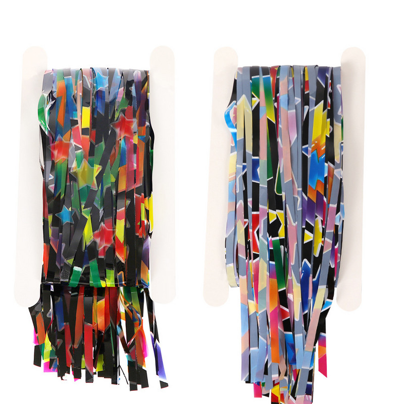 2m 2.5m 3m stea colorată folie tinsel perdea baby shower fundal pentru petrecere Ramadan ziua de naștere decorațiuni de nuntă consumabile pentru petreceri