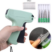 Mașină de etichetare pentru îmbrăcăminte Pistol de etichetare cu etichetare pentru prețul articolelor de îmbrăcăminte + 5 ace + 1000 de barbe Mașină de etichetat cusut instrumente de artizanat 1 set