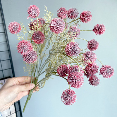 Нова горска топка клон пластмаса Изкуствени цветя Сватба Домашна декорация на хол plantas artificiales
