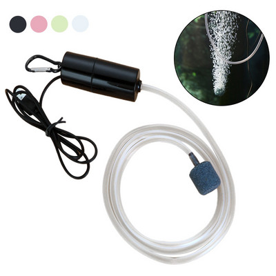 Pompă de aer cu oxigen pentru acvariu Pompe de aer silențioase USB portabile cu aer piatră pentru rezervor de pește Mini pompă de oxigen Accesorii pentru acvariu