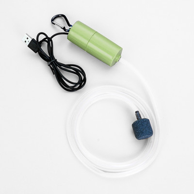 Akváriumi oxigén-levegőszivattyú Hordozható USB csendes levegőszivattyúk Air Stone Fish Tank levegőztetővel Mini Oxigén Pump Akváriumi Tartozékok