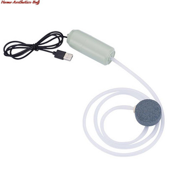 Преносима аквариумна кислородна въздушна помпа Fish Tank USB тих аератор за въздушен компресор