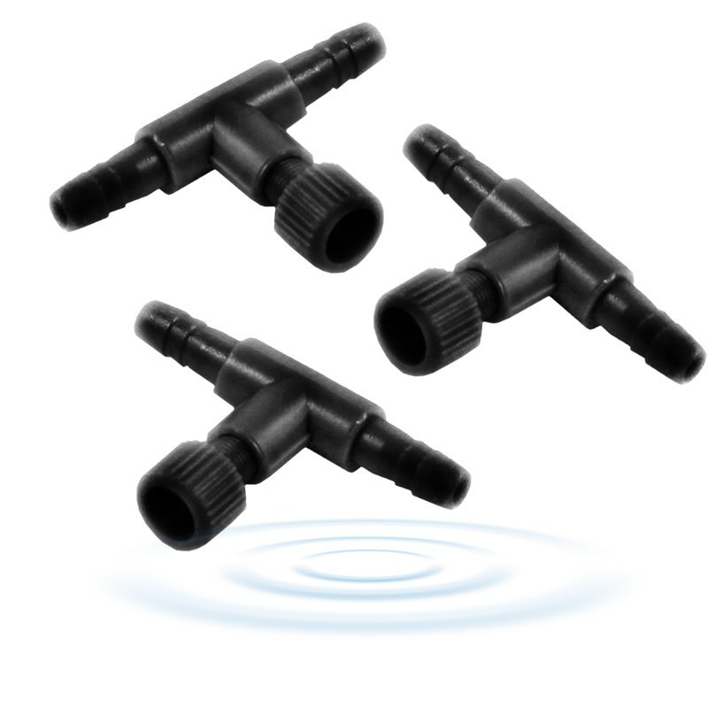 5gab Zivju tvertnes gaisa līnijas plūsmas kontroles regulatora plūsmas vārsta akvārijs 4 mm gaisa līnijas caurulēm, regulējama savienotāja slēdža krāns