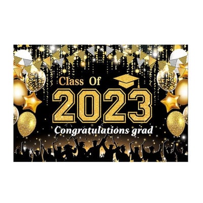Μαύρος χρυσός Congratulate Graduation Gifts τσάντα Διακόσμηση πάρτι αποφοίτων Προμήθειες 2023 Επετειακό σκηνικό Grad διακόσμηση