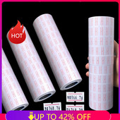 5 ruļļi Cenas etiķete Vienas rindas cenas etiķetes zīme MX-5500 cenas ieroču marķētājs balts 21mmX12mm Piemērots pārtikas precēm