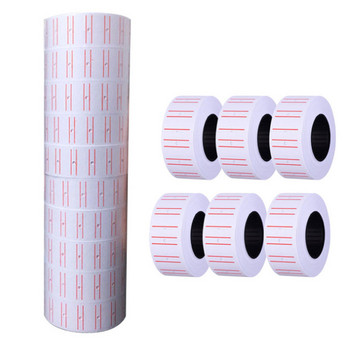 5 ruļļi Cenas etiķete Vienas rindas cenas etiķetes zīme MX-5500 cenas ieroču marķētājs balts 21mmX12mm Piemērots pārtikas precēm